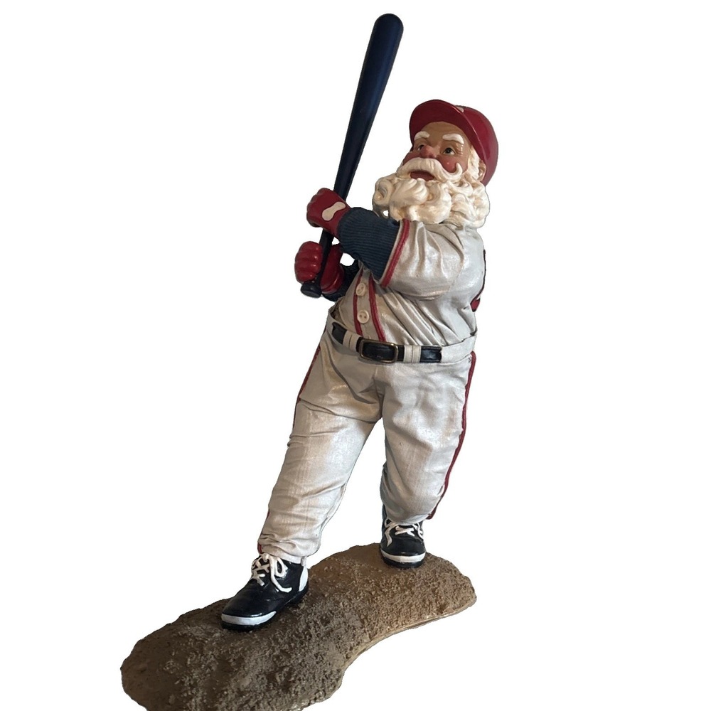 Possible Dreams Clothtique Home Plate Batter Santa Baseball 2000 Box VTG